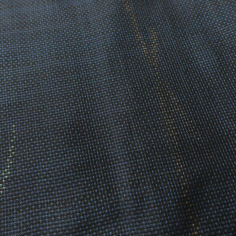 本場大島紬 純泥染 良品 証紙あり しつけ糸付き 正絹 花柄 袷仕立て 身丈163.5cm 裄丈66.5cm 青・紺_画像7