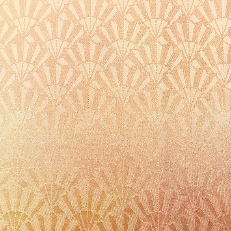 小紋 付下小紋 良品 一つ紋付き 正絹 古典柄 袷仕立て 身丈159.5cm 裄丈63.5cm ぼかし 橙_画像6