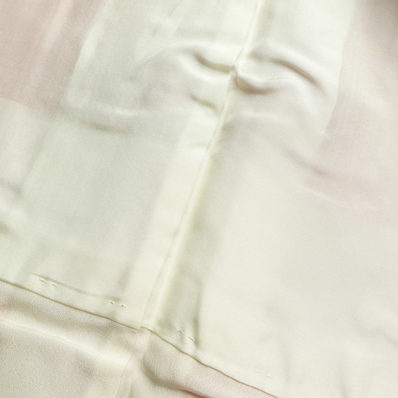 訪問着 縮緬 正絹 古典柄 袷仕立て 身丈158.5cm 裄丈67cm 箔 ピンク_画像21