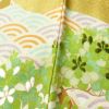 色留袖 一つ紋付き 正絹 木の葉・植物柄 袷仕立て 身丈164cm 裄丈64cm 箔 刺繍 共八掛 金彩 緑・うぐいす色_画像9