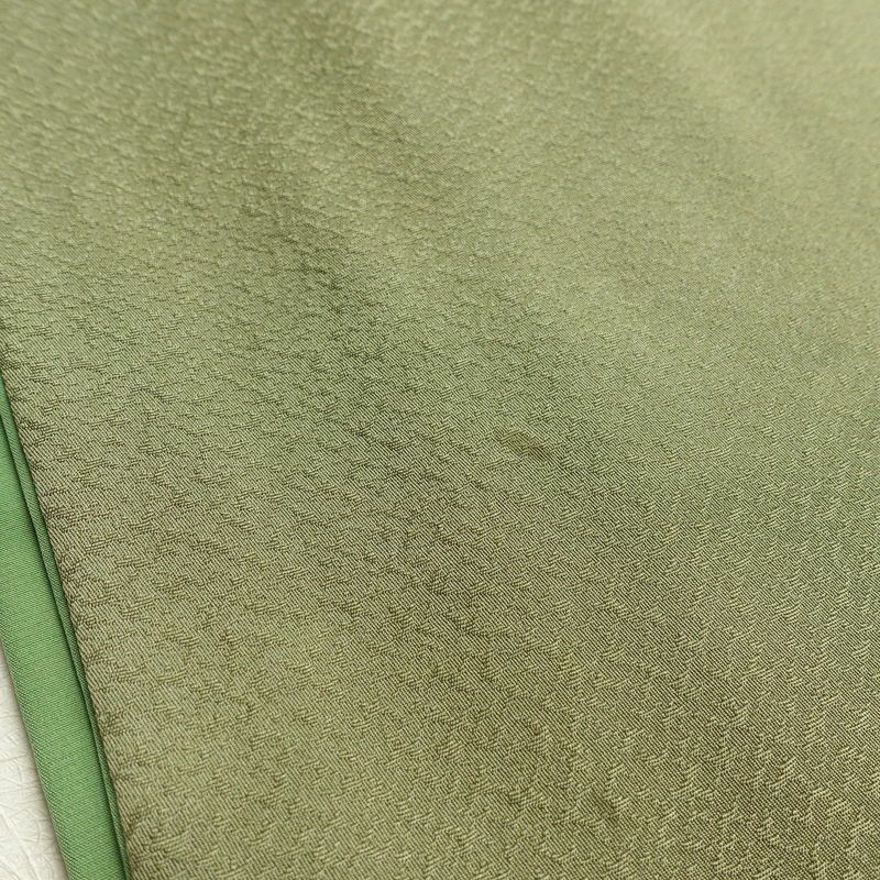 付け下げ 正絹 その他の柄 袷仕立て 身丈167.5cm 裄丈65cm 緑・うぐいす色_画像16