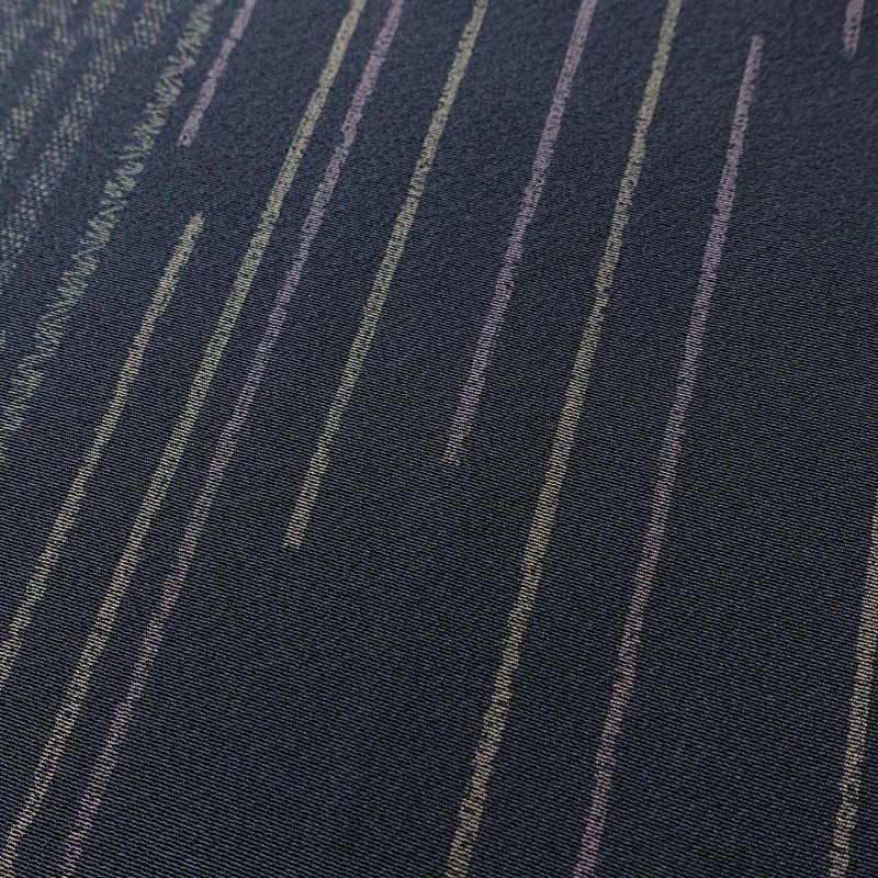 小紋 縮緬 正絹 幾何学柄・抽象柄 袷仕立て 身丈163.5cm 裄丈65.5cm 青・紺_画像7