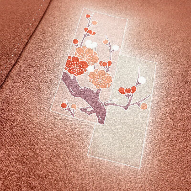 付け下げ 正絹 古典柄 袷仕立て 身丈163cm 裄丈68cm 箔 刺繍 相良刺繍 茶_画像16