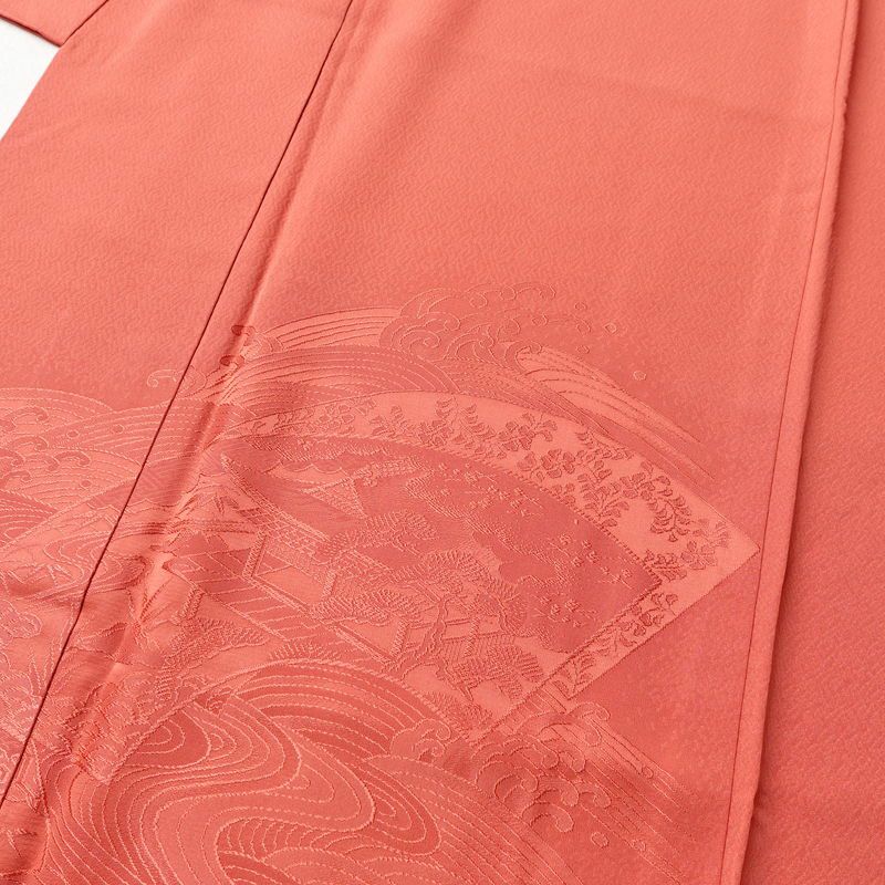 付け下げ 正絹 古典柄 袷仕立て 身丈159cm 裄丈67.5cm ピンク_画像5