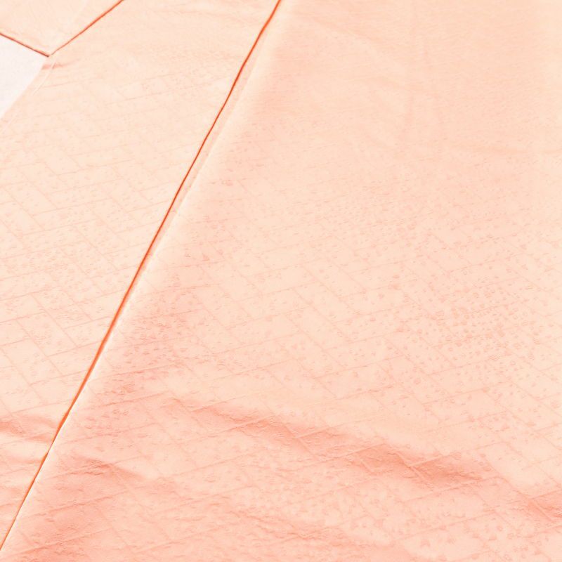 色無地 良品 しつけ糸付き 正絹 古典柄 袷仕立て 身丈168.5cm 裄丈68cm ピンク_画像5