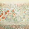 袋帯 六通柄 フォーマル用 正絹 古典柄 花 青海波 紗綾形 ベージュ_画像2