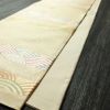 袋帯 六通柄 フォーマル用 正絹 古典柄 花 青海波 紗綾形 ベージュ_画像8