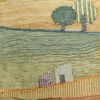 袋帯 太鼓柄 良品 すくい織 一般用 正絹 風景柄 黄・黄土色_画像4