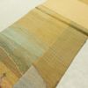 袋帯 太鼓柄 良品 すくい織 一般用 正絹 風景柄 黄・黄土色_画像14