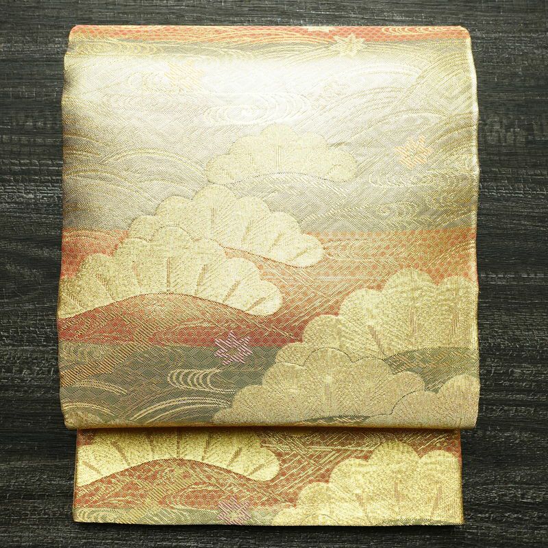 袋帯 佐賀錦 本場筑前博多織 六通柄 良品 証紙あり フォーマル用 正絹  