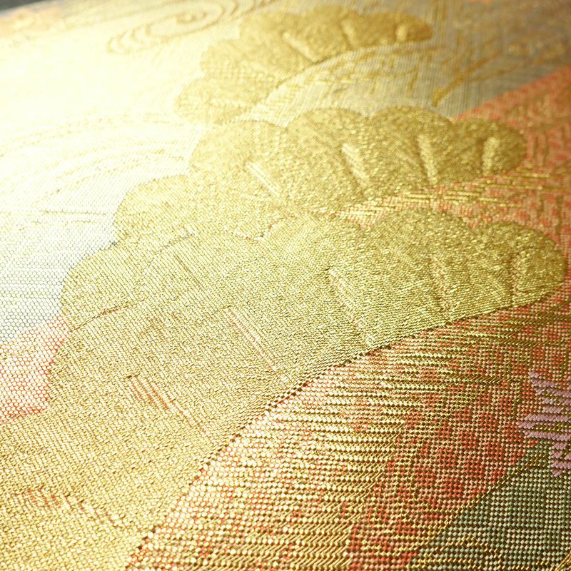 袋帯 佐賀錦 本場筑前博多織 六通柄 良品 証紙あり フォーマル用 正絹 古典柄 金・銀_画像3