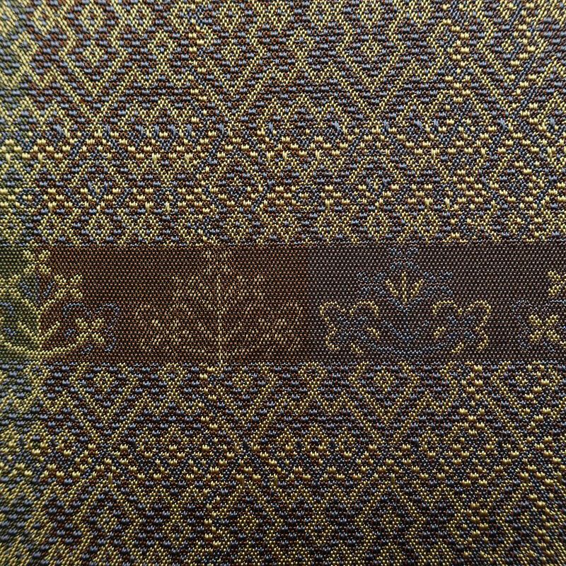 袋帯 全通柄 良品 一般用 正絹 幾何学柄・抽象柄 多色使い_画像3