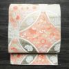袋帯 六通柄 フォーマル用 正絹 七宝 古典柄 箔 グレー_画像1
