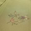 付け下げ 良品 スワトウ刺繍 正絹 古典柄 袷仕立て 身丈165.5cm 裄丈65.5cm 刺繍 緑・うぐいす色_画像18