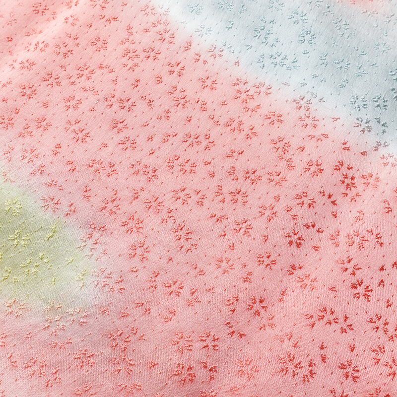 帯揚げ帯締めセット 美品 セット品 フォーマル用 正絹 花柄 箔 金彩 和装小物 ピンク_画像7