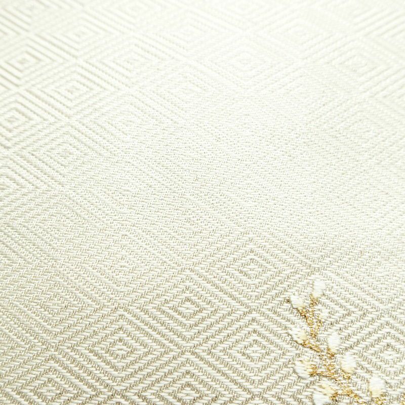 袋帯 未仕立て品 六通柄 正絹 花柄 フォーマル 白_画像6