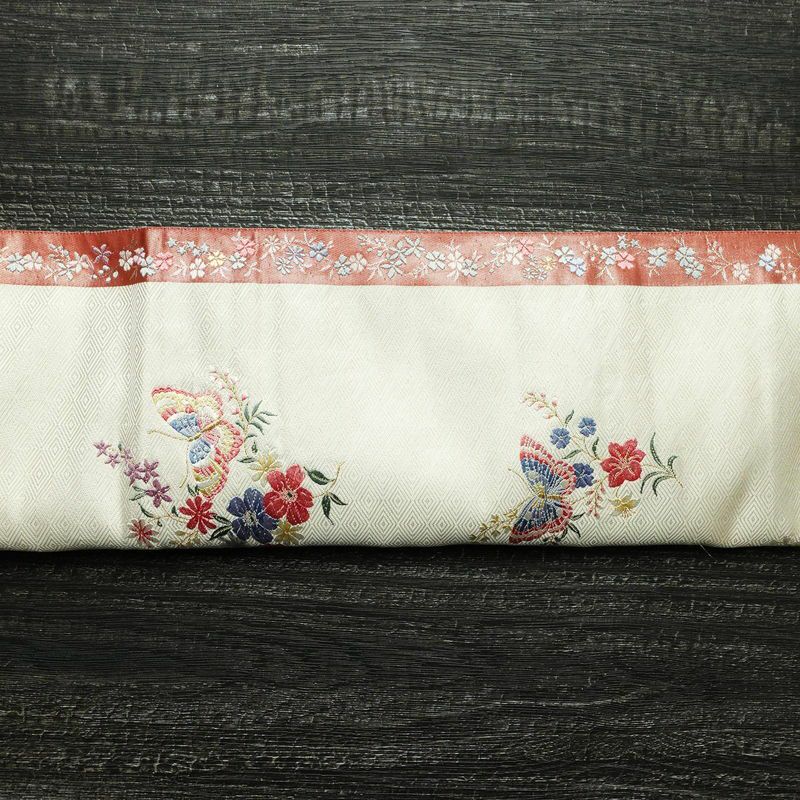 袋帯 未仕立て品 六通柄 正絹 花柄 フォーマル 白_画像15