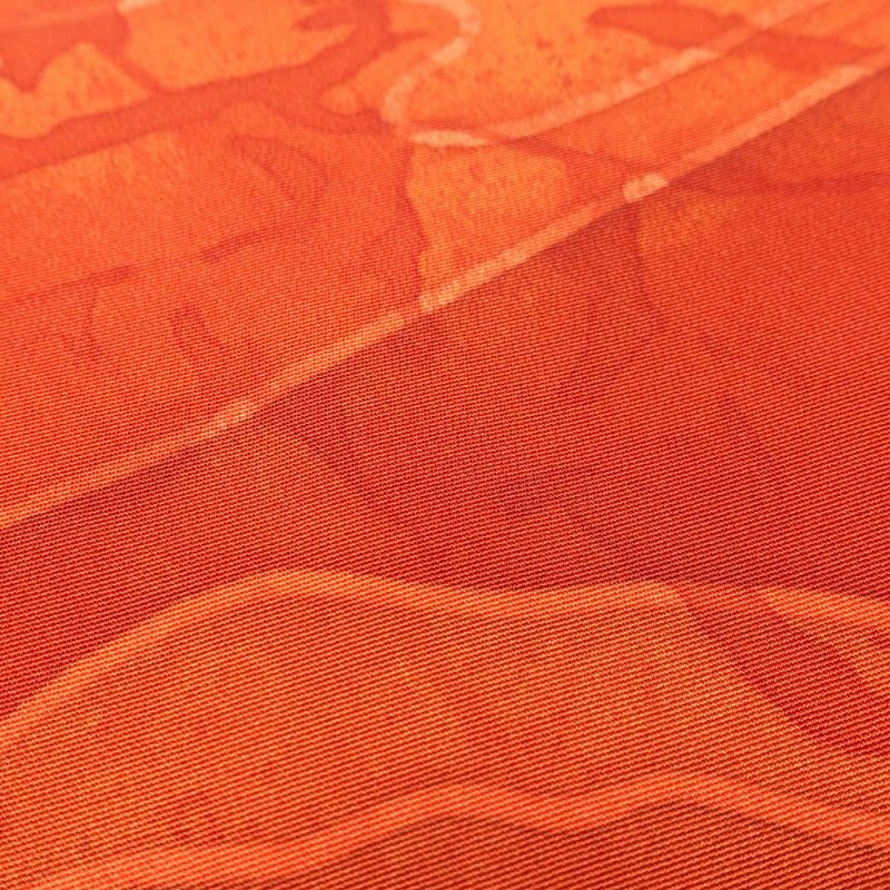 道行コート 良品 正絹 風景柄 袷仕立て 身丈89cm 裄丈68cm 橙_画像7