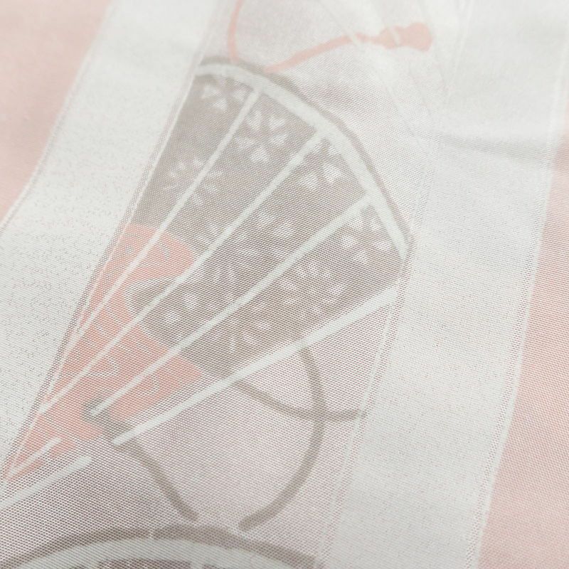 道行コート 良品 正絹 風景柄 袷仕立て 身丈89cm 裄丈68cm 橙_画像17