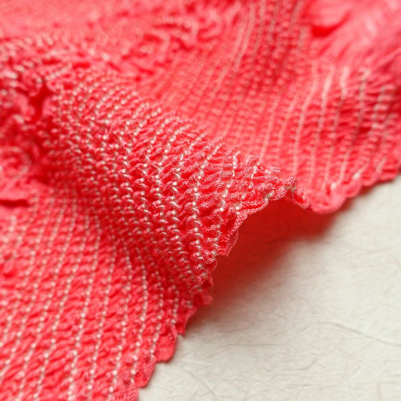 帯揚げ 絞り 正絹 花柄 ピンク_画像10