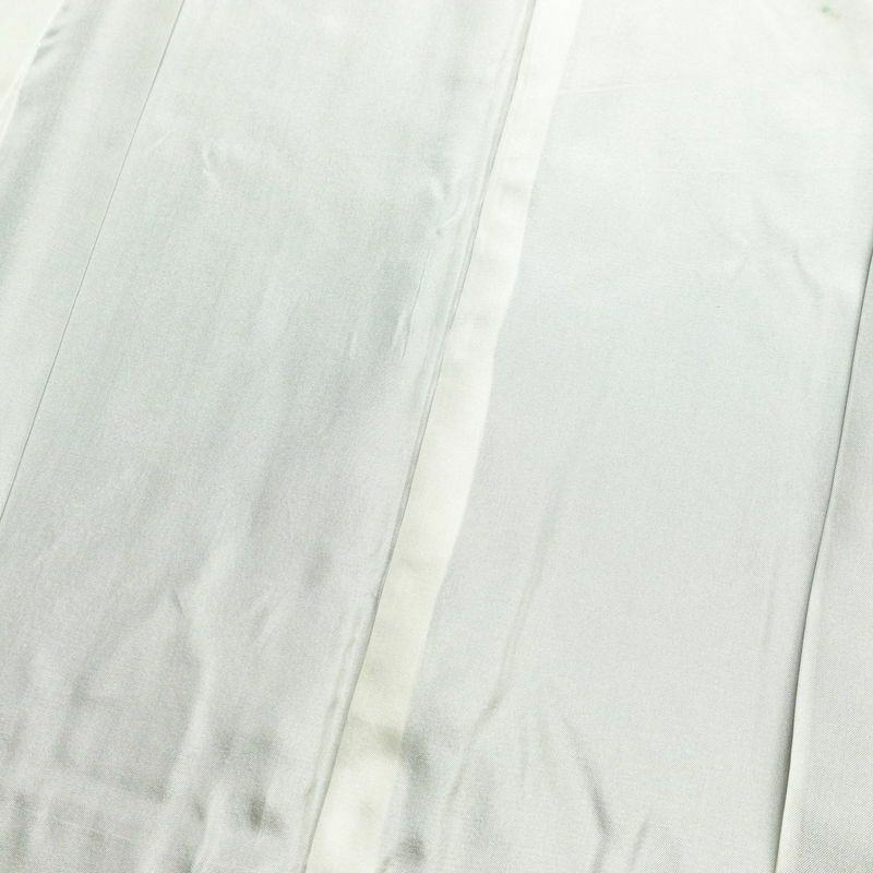 大島紬 証紙なし 正絹 木の葉・植物柄 袷仕立て 身丈165cm 裄丈67.5cm 青・紺_画像19