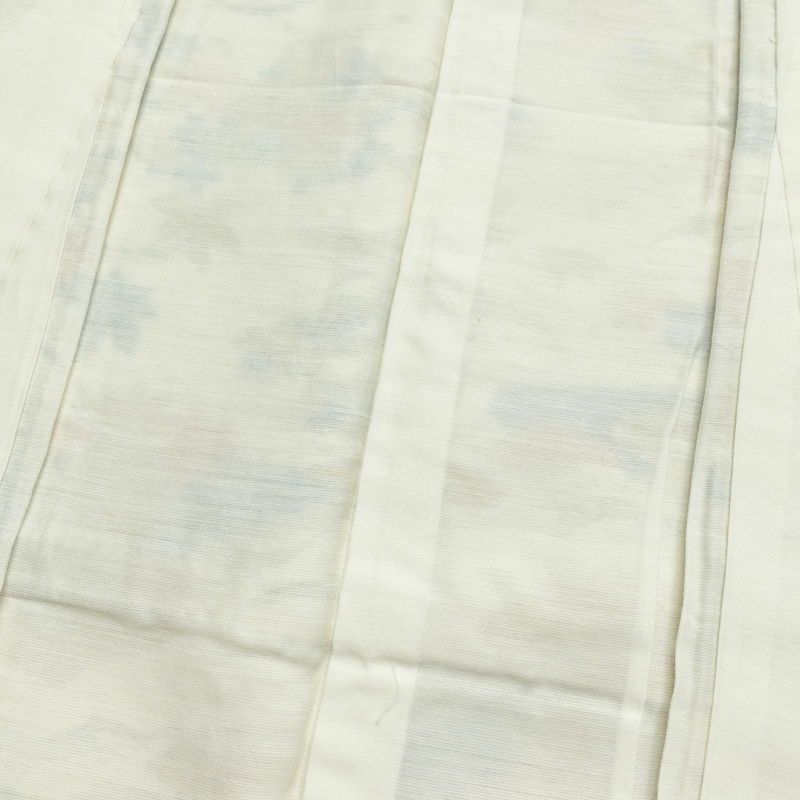 小紋 紬地 しつけ糸付き 正絹 古典柄 袷仕立て 身丈153cm 裄丈63.5cm クリーム_画像17