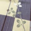 盛夏 小紋 ポリエステル 木の葉・植物柄 単衣仕立て 身丈162.5cm 裄丈66.5cm 紫・藤色_画像8