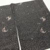 小紋 美品 しつけ糸付き ポリエステル 花柄 袷仕立て 身丈165cm 裄丈68cm 黒_画像13