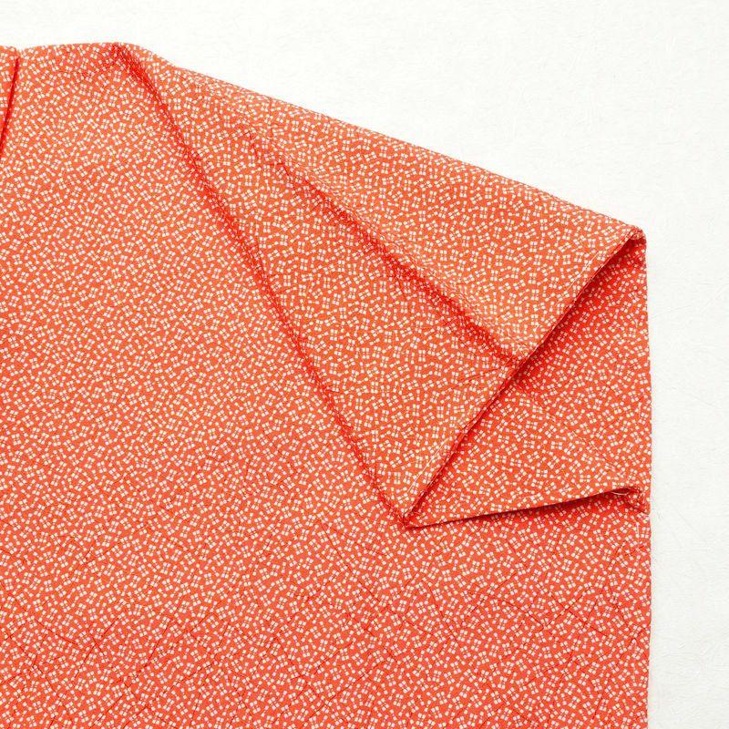 羽織 良品 しつけ糸付き 正絹 古典柄 袷仕立て 身丈87cm 裄丈67.5cm 赤・朱_画像4