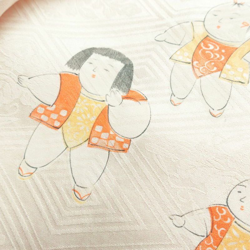 羽織 良品 しつけ糸付き 正絹 古典柄 袷仕立て 身丈87cm 裄丈67.5cm 赤・朱_画像12