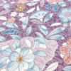 小紋 良品 縮緬 ポリエステル 花柄 袷仕立て 身丈162.5cm 裄丈67cm 紫・藤色_画像7