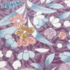 小紋 良品 縮緬 ポリエステル 花柄 袷仕立て 身丈162.5cm 裄丈67cm 紫・藤色_画像9