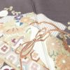 色留袖 金駒刺繍 一つ紋付き 正絹 古典柄 袷仕立て 身丈158.5cm 裄丈69cm 箔 共八掛 短冊 紫・藤色_画像8