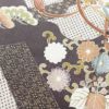 色留袖 金駒刺繍 一つ紋付き 正絹 古典柄 袷仕立て 身丈158.5cm 裄丈69cm 箔 共八掛 短冊 紫・藤色_画像9