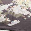 色留袖 金駒刺繍 一つ紋付き 正絹 古典柄 袷仕立て 身丈158.5cm 裄丈69cm 箔 共八掛 短冊 紫・藤色_画像12