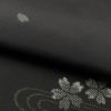 小紋 美品 しつけ糸付き ポリエステル 花柄 袷仕立て 身丈166.5cm 裄丈69.5cm グレー_画像19
