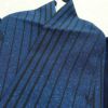 小紋 美品 しつけ糸付き 縮緬 ポリエステル 縞柄・線柄 袷仕立て 身丈155.5cm 裄丈64cm 青・紺_画像16