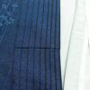 小紋 美品 しつけ糸付き 縮緬 ポリエステル 縞柄・線柄 袷仕立て 身丈155.5cm 裄丈64cm 青・紺_画像17