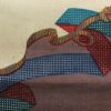 袋帯 紬地 太鼓柄 良品 一般用 正絹 古典柄 刺繍 小豆・エンジ_画像2