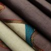 袋帯 紬地 太鼓柄 良品 一般用 正絹 古典柄 刺繍 小豆・エンジ_画像18