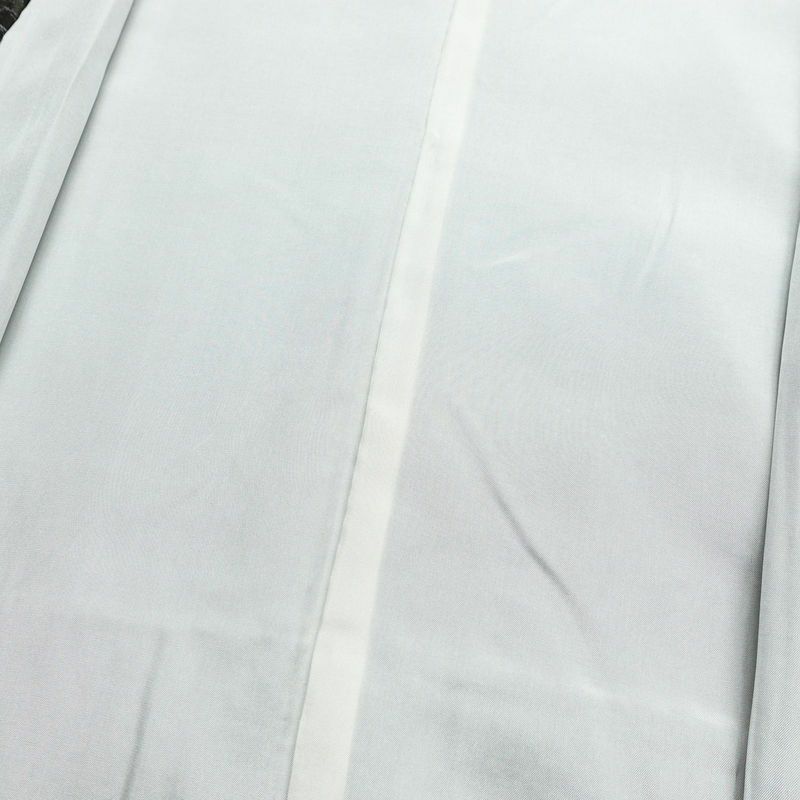 紬 良品 本真綿紬 百亀甲総絣 証紙あり しつけ糸付き 正絹 風景柄 袷仕立て 身丈157cm 裄丈65.5cm 黒_画像17