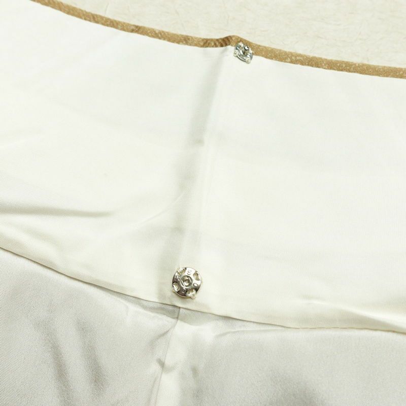 付け下げ 正絹 木の葉・植物柄 袷仕立て 身丈160cm 裄丈63.5cm 箔 金彩 黄・黄土色_画像20