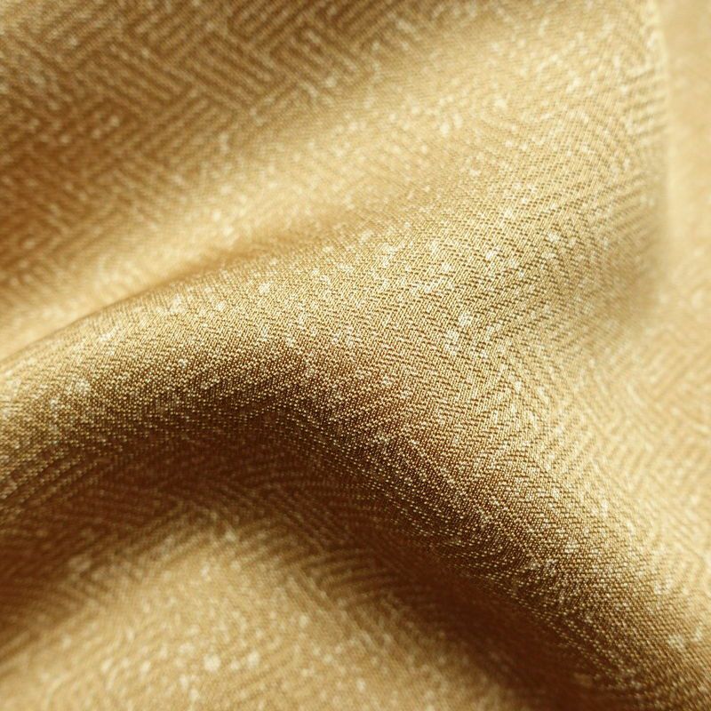 付け下げ 正絹 木の葉・植物柄 袷仕立て 身丈160cm 裄丈63.5cm 箔 金彩 黄・黄土色_画像21