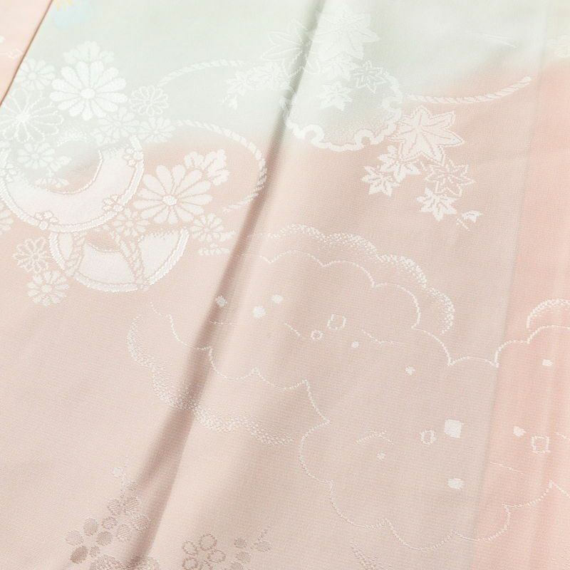 長襦袢 正絹 古典柄 袷仕立て 身丈132cm 裄丈66.5cm ぼかし ピンク_画像6