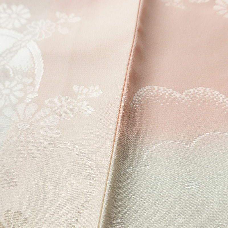 長襦袢 正絹 古典柄 袷仕立て 身丈132cm 裄丈66.5cm ぼかし ピンク_画像8