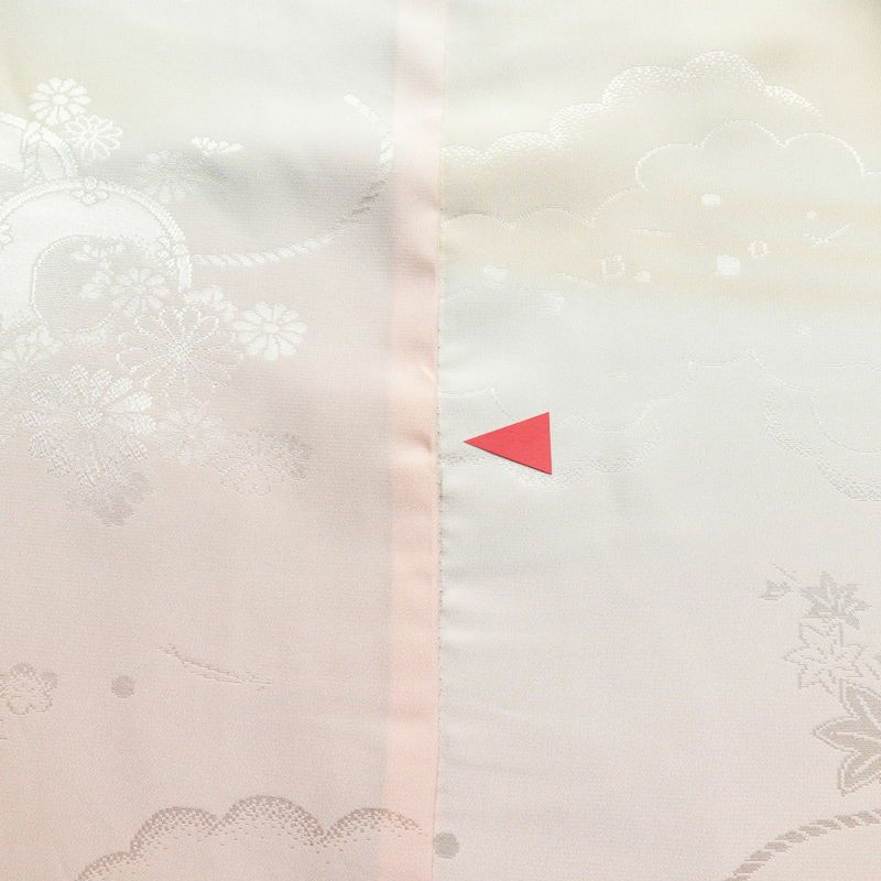 長襦袢 正絹 古典柄 袷仕立て 身丈132cm 裄丈66.5cm ぼかし ピンク_画像10