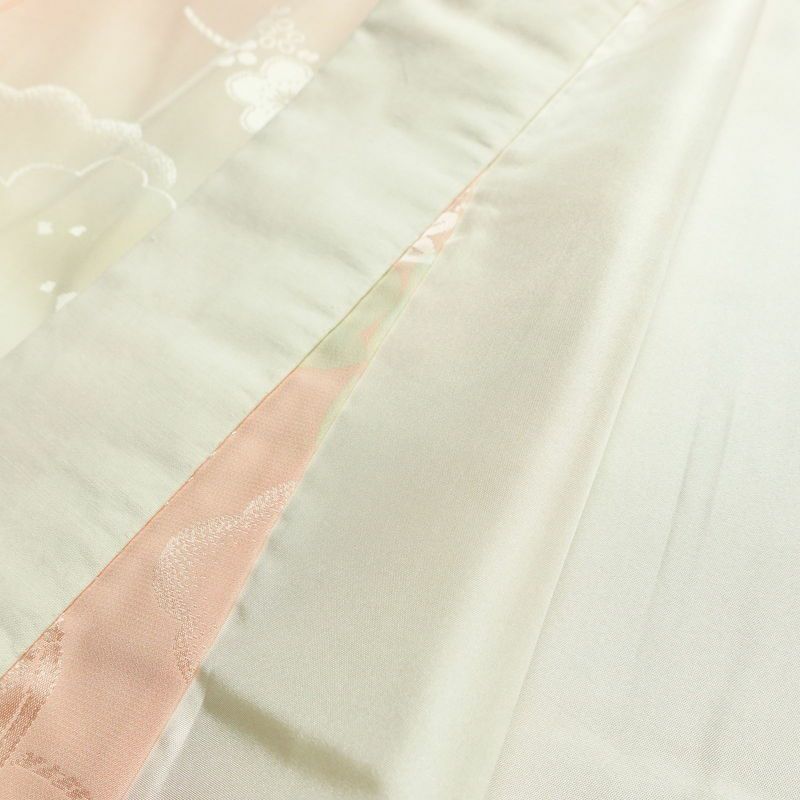 長襦袢 正絹 古典柄 袷仕立て 身丈132cm 裄丈66.5cm ぼかし ピンク_画像18