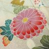 訪問着 友禅 作家物 落款入り 縮緬 正絹 花柄 袷仕立て 身丈156.5cm 裄丈66cm 箔 共八掛 ピンク_画像9