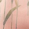 付け下げ 落款入り 一つ紋付き 正絹 木の葉・植物柄 袷仕立て 身丈164cm 裄丈68cm 金通し ピンク_画像8