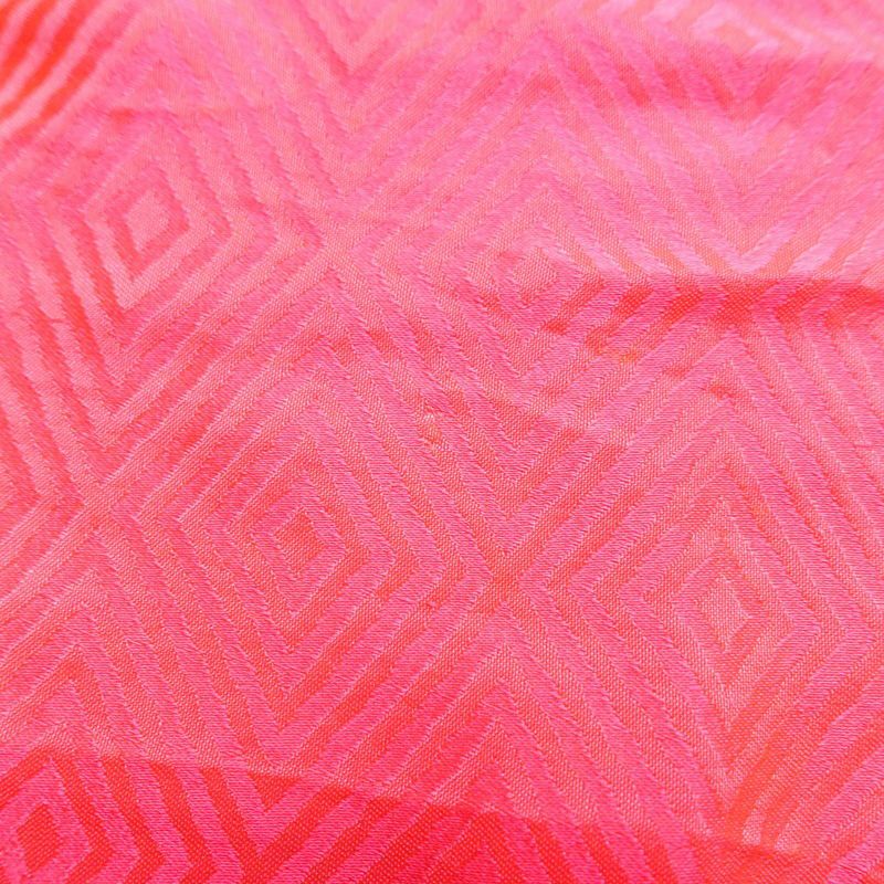 帯揚げ 絞り 正絹 花柄 ピンク_画像10